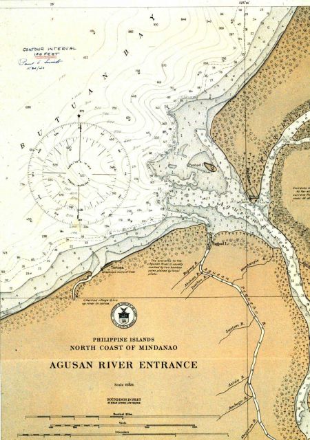 Chart of Agusan River Entrance, Philippine Islands Picture