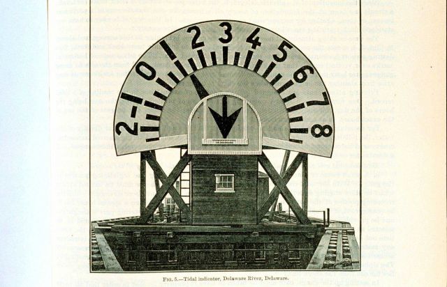 Tidal indicator erected at Reedy Island on the Delaware River, Delaware Picture