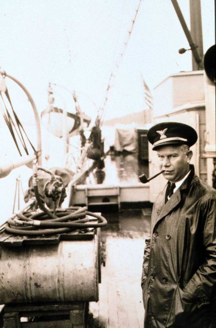 Unidentified officer on unidentified ship. Picture