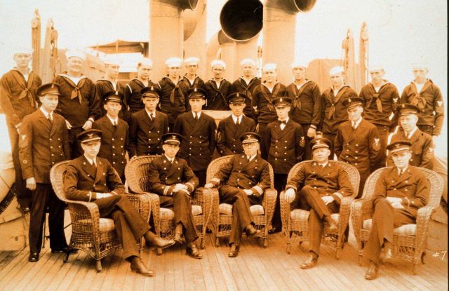 Officers and crew of the newly commissioned HYDROGRAPHER, Commander Gilbert T Picture
