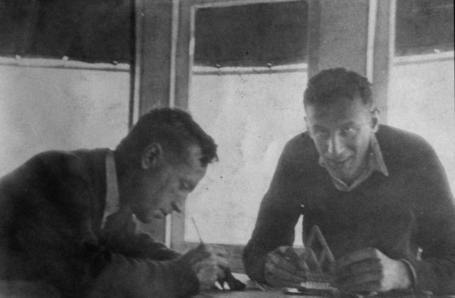 Joke double-exposure of George Cowie showing how busy a C&GS hydrographer could be Picture