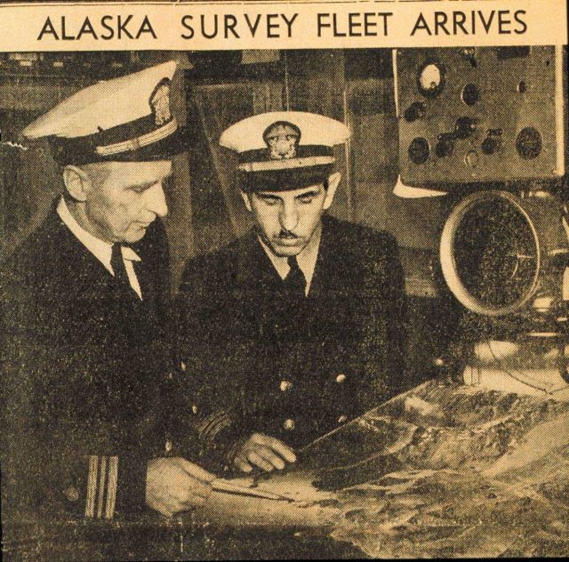 Unidentified left, Sam Grenell on right. Picture