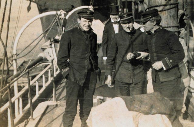 Unidentified officers on C&GS ship before the ironing board was invented Picture