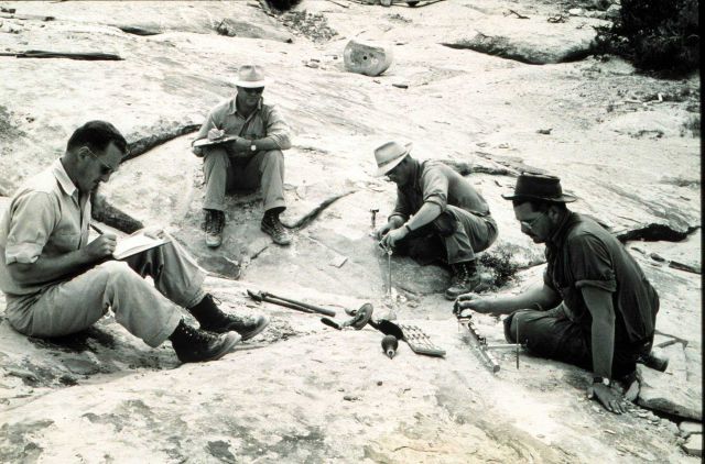 Measurements in strain in rock at Dugway Proving Ground. Picture