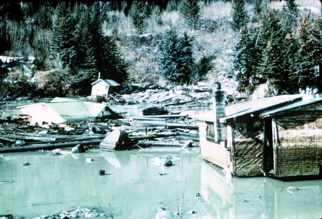 Tsunami damage at Seward following 1964 Good Friday Earthquake Picture