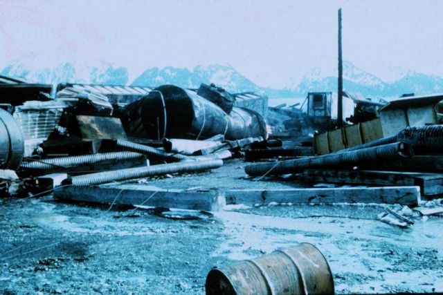 Tsunami damage at Seward following 1964 Good Friday Earthquake Picture