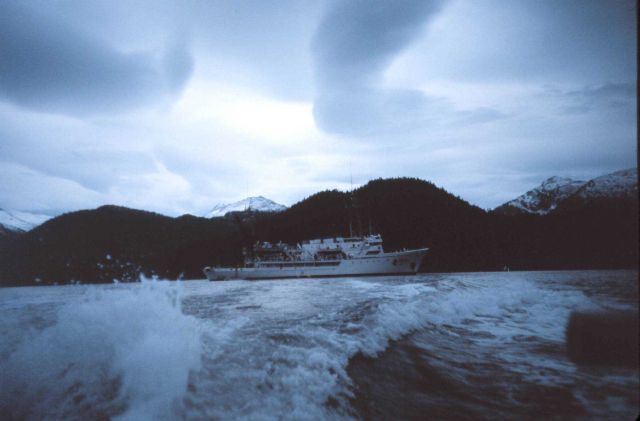 Departing NOAA Ship FAIRWEATHER in Boston whaler Picture