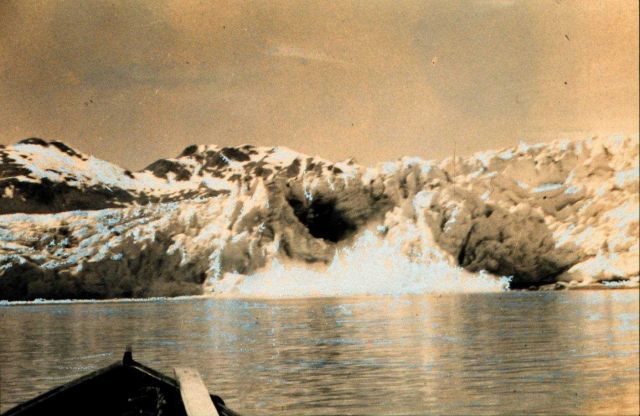 Cushing Glacier gives birth to a berg Picture