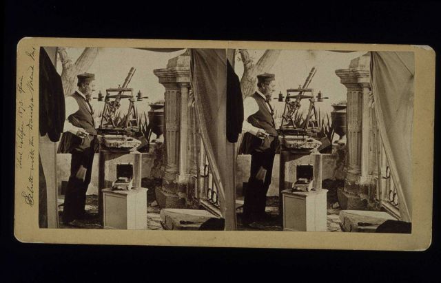 Charles Schott with Davidson meridian instrument Picture