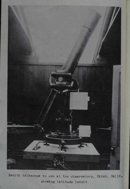 Zenith telescope at the Ukiah Latitude Observatory Picture