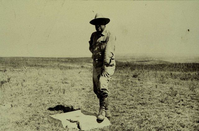 Triangulation station at Meade's Ranch Picture