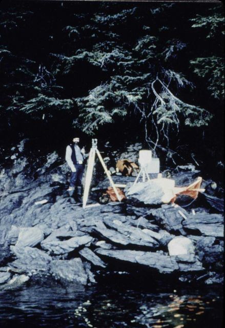 Burt Wilhelm observing at Kelp Bay Picture
