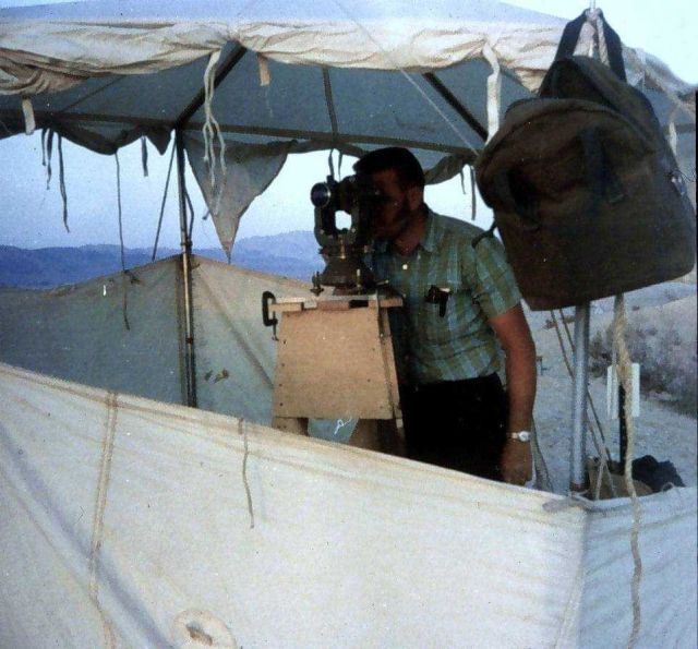 Dennis Wegenast observing with Wild T-3 Picture