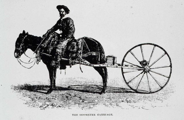 Army surveyor with odometer carriage Picture