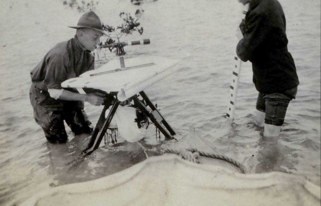 Plane table set up in the water Picture