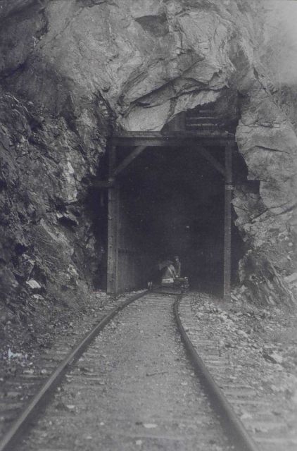 Setting the velocipede back on the tracks after train passes Picture