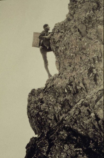 Climbing to a station - the level of difficulty has increased Picture