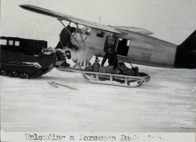 Unloading a Norseman bush plane Picture