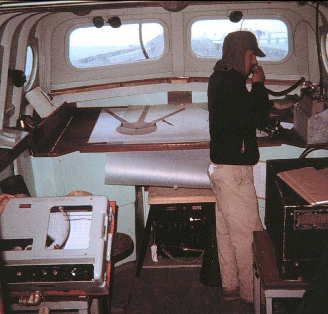 Interior of hydrographic survey launch off SURVEYOR Picture