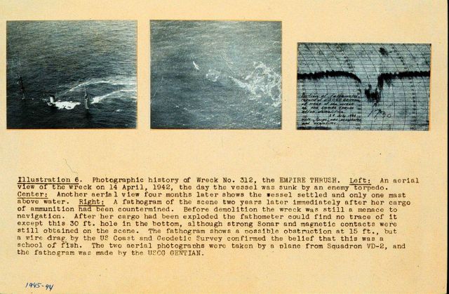 Ship on Nantucket Shoals that was subsequently blown up Picture
