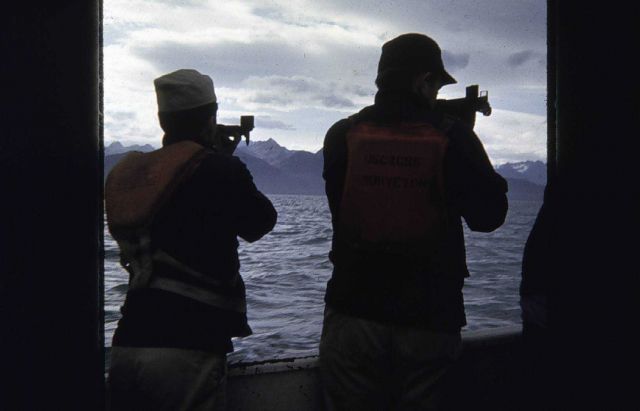Launch hydrography three-point sextant fix Picture