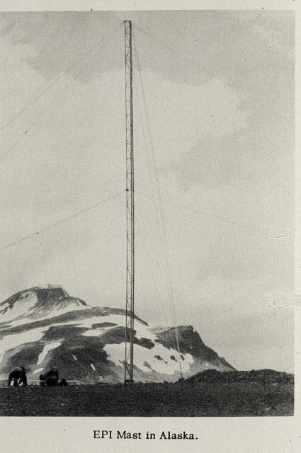 EPI antenna mast used in Bering Sea operations. Picture