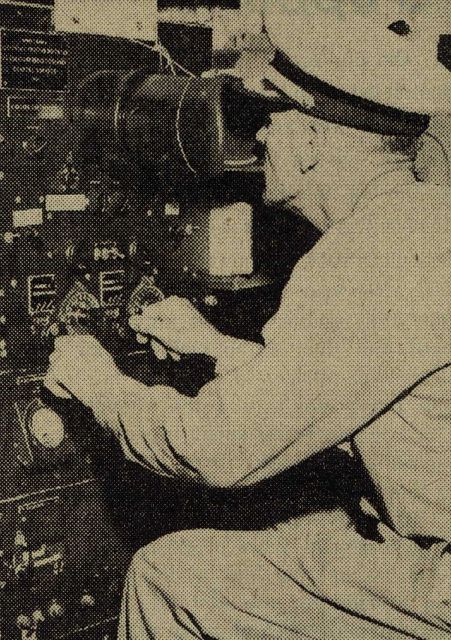 Carl Aslakson monitoring EPI receiver on HYDROGRAPHER Picture