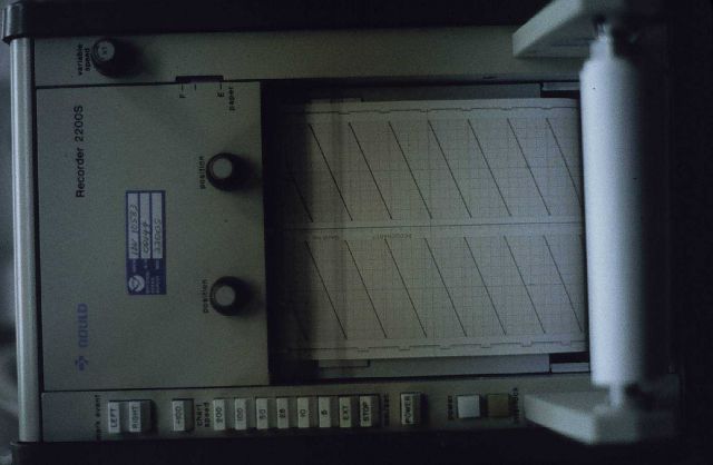 ARGO strip chart record on PEIRCE. Picture