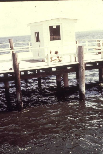 Tide gauge house on pier along southeast Atlantic coast Picture