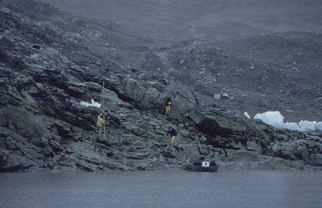 Tidal bench mark leveling in Muir Inlet Picture