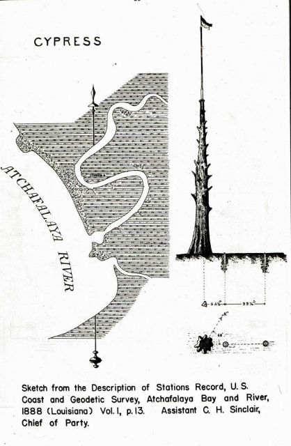 Field sketch of signal pole on tree stump Picture