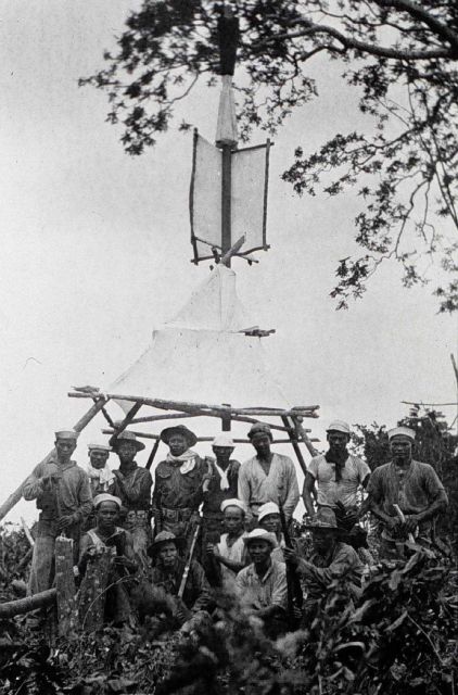 A finished large tripod signal - note the guards Picture