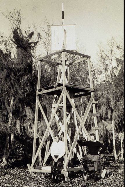 Triangulation station built in shoal water Picture