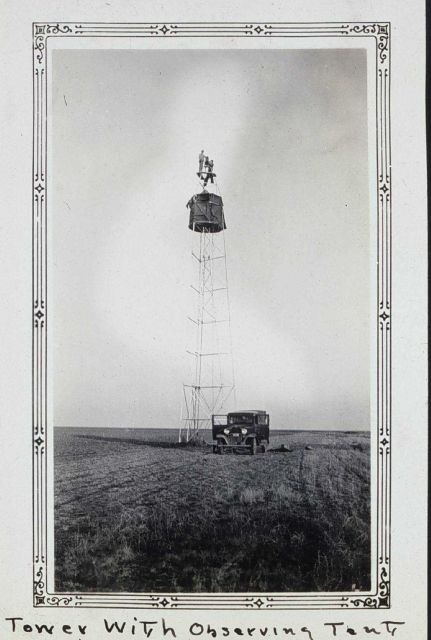 Tower with observing tent to shield the instrument from the wind Picture
