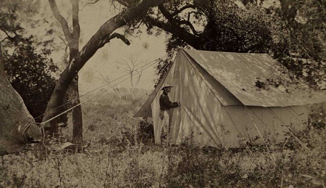George Davidson camp near the San Lorenzo River. Picture