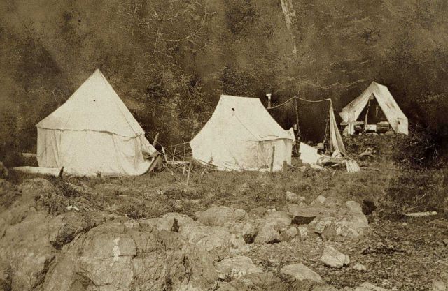 Another view of the camp at Minnie Bay. Picture
