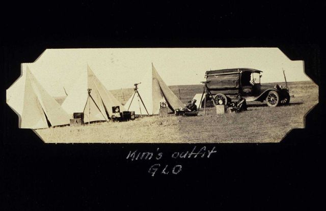Government Land Office survey camp in South Dakota. Picture
