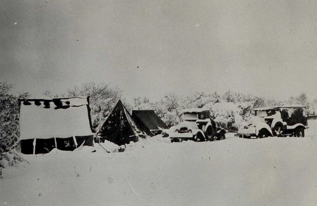 Camp at Station Beazer - things are getting cold. Picture