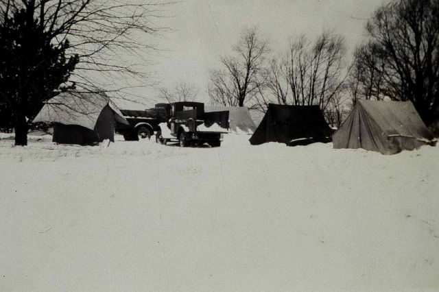 Camp at Station Sturgeon Point at onset of winter Picture
