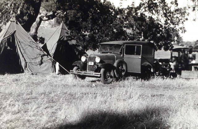 Party in camp at Jack's Camp - Tehachapi Mountains, California Picture