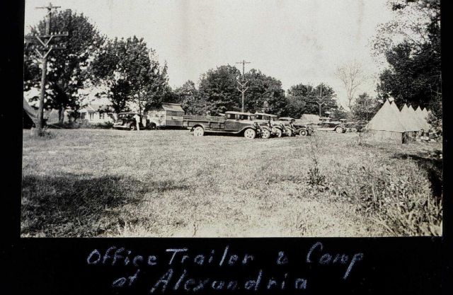 Office trailer and camp at Alexandria Picture