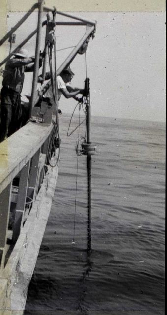 Piston coring device deployed from C&GS ship BOWEN Picture