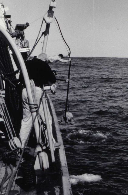 Deploying bottom mounted gravity meter off of BOWIE Picture