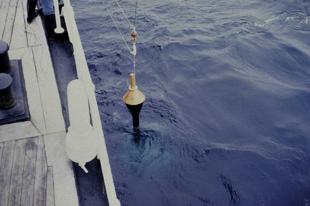 Recovering drift buoy dropped from aircraft in North Pacific Picture