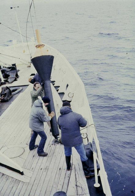 Recovering drift buoy dropped from aircraft in North Pacific Picture