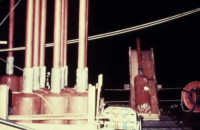 Piston corers ready for deployment on Scripps research ship MELVILLE Picture