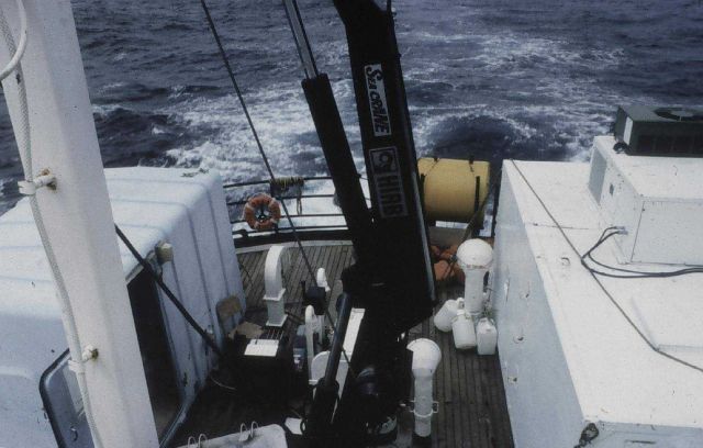Portable vans used in lieu of installed laboratory space on many ships Picture