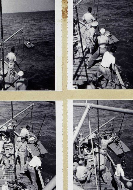 Recovery of current buoy from approach to nearly on deck Picture