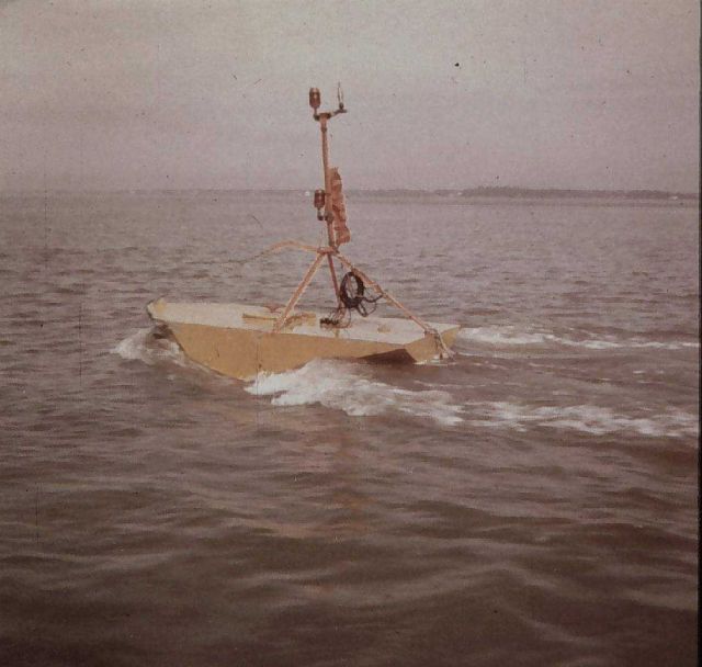 Current buoy in strong currents in Charleston Harbor Picture