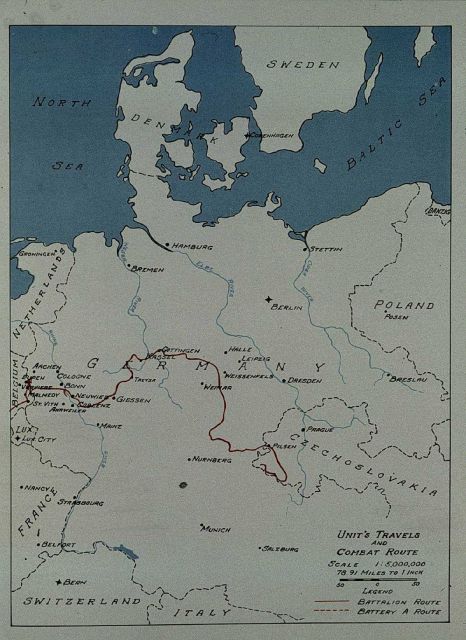 Route of 17th Field Artillery Observation Battalion through Belgium and Germany Picture